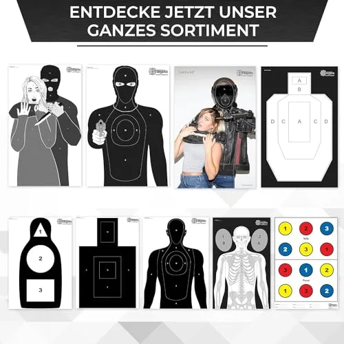 X-Targets Große Zielscheiben Human Silhouette / 50x70 cm/Papier 120g/m² (20 Stück), Ansicht 8
