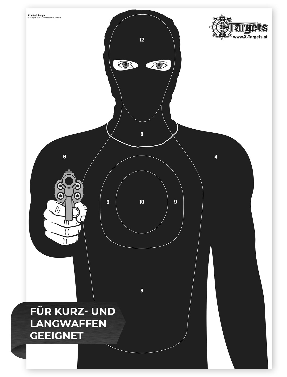 Große Zielscheiben Criminal Target / 50x70 cm/Papier 120g/m²