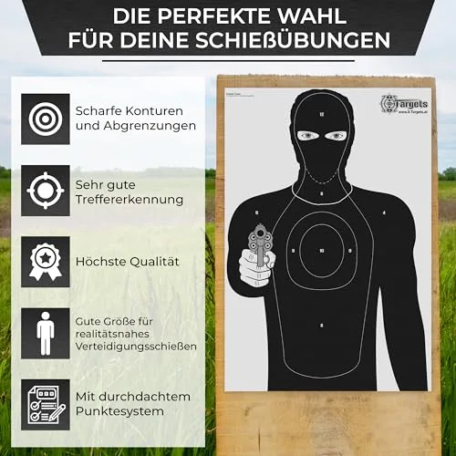 Große Zielscheiben Criminal Target / 50x70 cm/Papier 120g/m², Ansicht 4