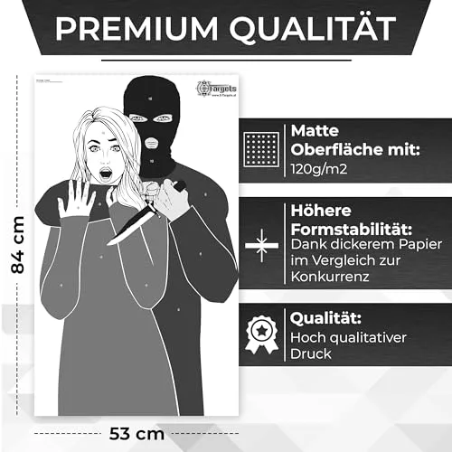Große Zielscheiben Hostage Target / 53 x 84 cm/Papier 120g/m², Ansicht 3