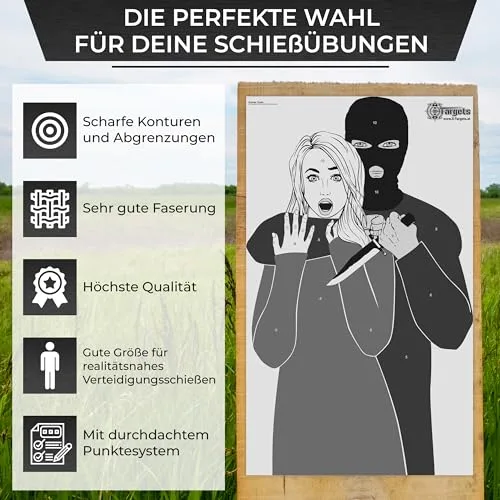 Große Zielscheiben Hostage Target / 53 x 84 cm/Papier 120g/m², Ansicht 4