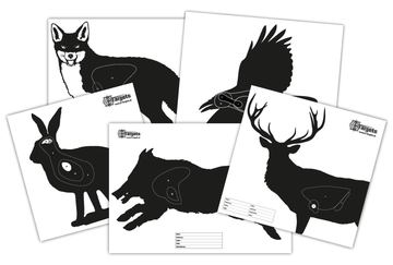 X-Targets Zielscheiben Hunting Package / 5x5 verschieden große Jagd-Zielscheiben/Papier 120g/m² von X-Targets