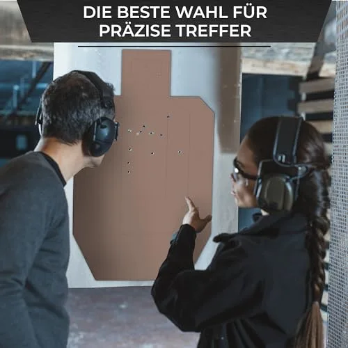 USPSA/IPSC Metric Wettkampfscheibe/Wellpappe Braun/Weiß/Format 46 x 76 cm, Ansicht 6