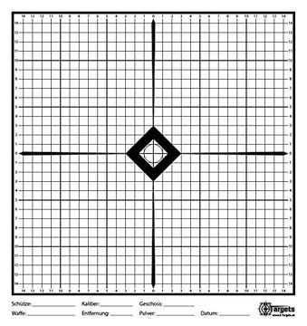 X-Targets Einschießscheiben / 33x35 cm/Papier 170g/m²