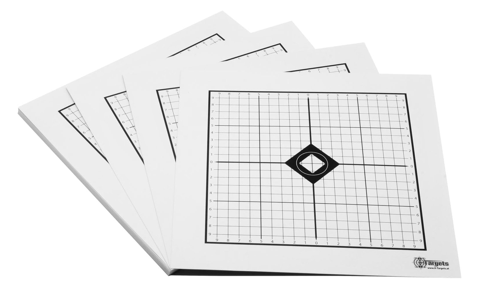 Zielscheiben *MRAD Target* / 26x26 cm/Karton 250g/m² (500 Stück)