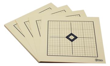 Zielscheiben *MRAD Target* | 26x26 cm | Schießscheibenkarton 200g/m² | Ideal zum Einschießen für den Sportschützen | 1cm Raster (250 Stück) von X-Targets
