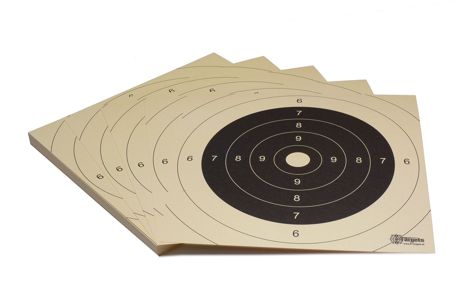 Zielscheiben *Classic Target* / 26x26 cm/Schießscheibenkarton 200 g/m² Chamois (100 Stück)