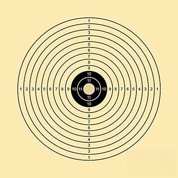X-Targets Zielscheiben *Luftgewehrscheiben* / 14x14 cm/Schießscheibenkarton 200 g/m² von X-Targets