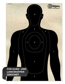 X-Targets Geisel Zielscheiben 70x50 cm, 120g/m² Graspapier mit sichtbaren Einschusslöchern und blendfreier Oberfläche für Sportschützen, Verteidigungstraining, Polizei, Airsoft (Zombie/5) von X-Targets
