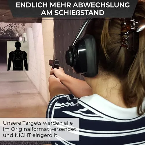 X-Targets Geisel Zielscheiben 70x50 cm, 120g/m² Graspapier mit sichtbaren Einschusslöchern und blendfreier Oberfläche für Sportschützen, Verteidigungstraining, Polizei, Airsoft (Zombie/5), Ansicht 6