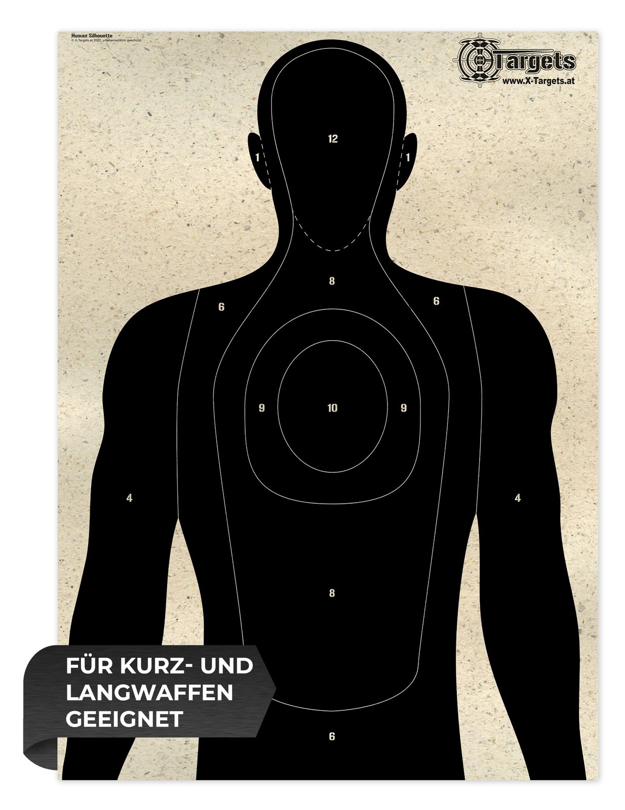 X-Targets Geisel Zielscheiben 70x50 cm, 120g/m² Graspapier mit sichtbaren Einschusslöchern und blendfreier Oberfläche für Sportschützen, Verteidigungstraining, Polizei, Airsoft (Zombie/40)