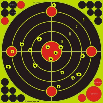 30,5 cm / 12 Zoll Splatter Targets / Schüsse platzen hellgelb / Einschusserkennung auf lange Distanz (20 Stück) von X-Targets