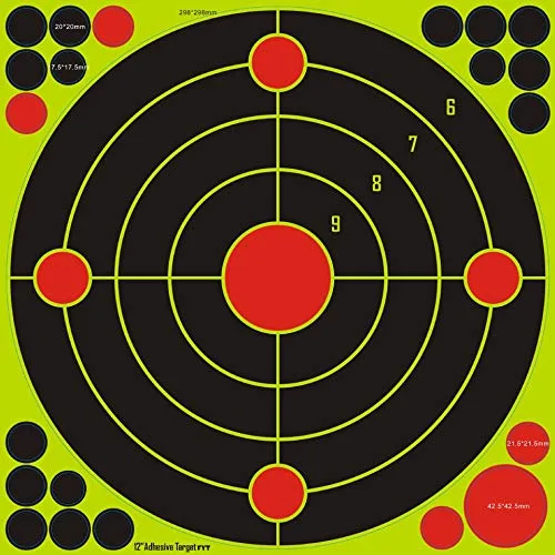 30,5 cm / 12 Zoll Splatter Targets / Schüsse platzen hellgelb / Einschusserkennung auf lange Distanz (50 Stück), Ansicht 7
