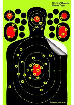 24,1x36,8 cm / 14,5x9,5 Zoll Human Splatter Targets / Schüsse platzen hellgelb / Einschusserkennung auf lange Distanz von X-Targets