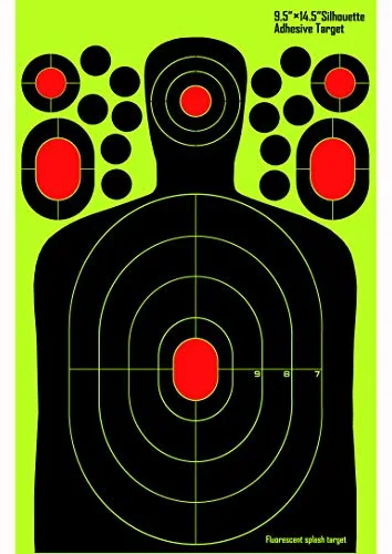 24,1x36,8 cm / 14,5x9,5 Zoll Human Splatter Targets / Schüsse platzen hellgelb / Einschusserkennung auf lange Distanz, Ansicht 5