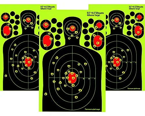 24,1x36,8 cm / 14,5x9,5 Zoll Human Splatter Targets / Schüsse platzen hellgelb / Einschusserkennung auf lange Distanz (10 Stück), Ansicht 6