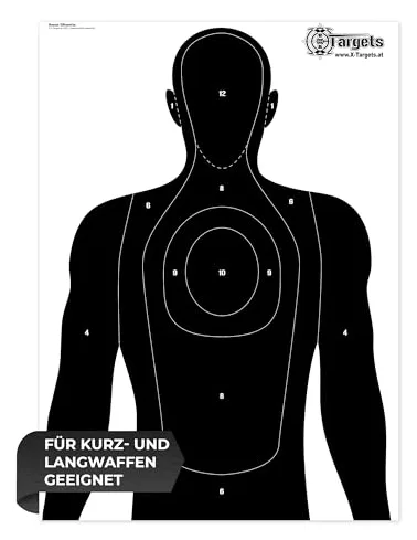 Große Zielscheiben Human Silhouette / 50x70 cm/Papier 120g/m² (100 Stück), Ansicht 2