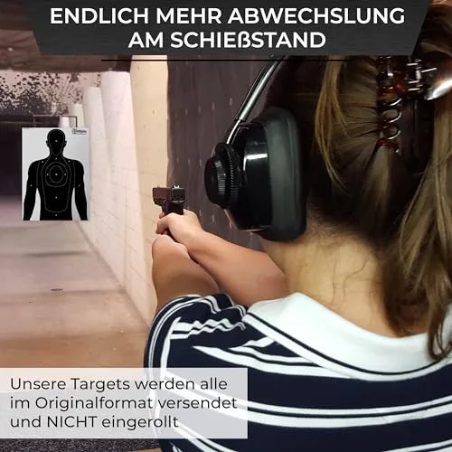 Große Zielscheiben Human Silhouette / 50x70 cm/Papier 120g/m² (100 Stück), Ansicht 6