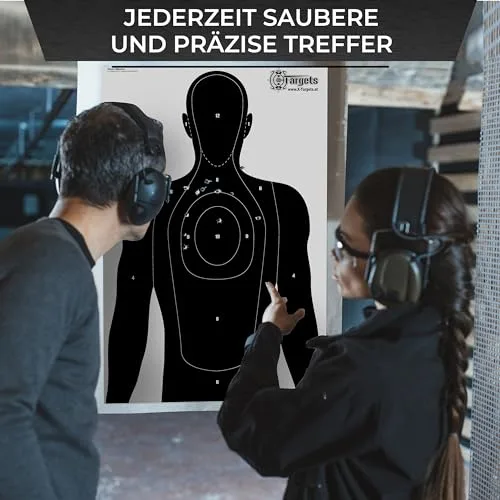 Große Zielscheiben Human Silhouette / 50x70 cm/Papier 120g/m² (40 Stück), Ansicht 4