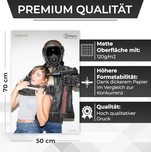 Große Zielscheiben Hostage Target Danielle Valkyrie / 53 x 80 cm/Papier 120g/m² (40 Stück), Ansicht 3