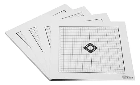 Zielscheiben *MOA Target* | 26x26 cm | Karton 250g/m² | Ideal zum Einschießen für den Sportschützen | 1/4 MOA auf 100m (500 Stück), Ansicht 2
