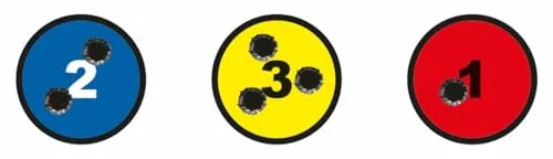 X-Targets Zielscheibe *Drill Target* | 50x70 cm | Papier 120g/m² | Speziell für die Schießausbildung | Bunte Trefferzonen mit Zahlen (100 Stück), Ansicht 3