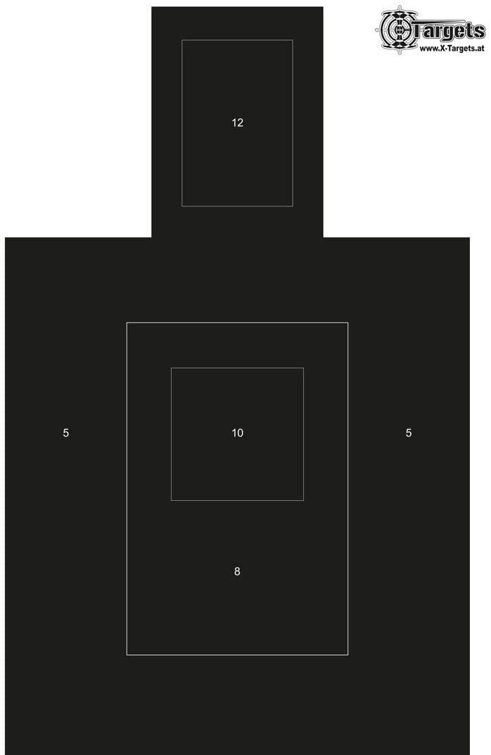 Große Zielscheiben R.E.C. Target / 50x70 cm/Papier 120g/m² (5 Stück)