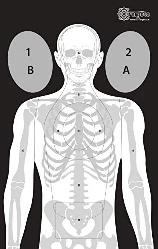 X-Targets Große Tactical Zielscheiben / Format: 53 x 84 cm/Papier 120g/m² (20 Stück), Ansicht 2
