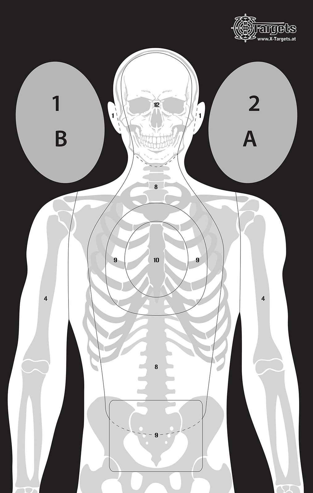 X-Targets Große Tactical Zielscheiben / Format: 53 x 84 cm/Papier 120g/m² (40 Stück)