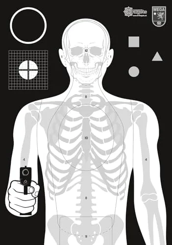 X-Targets Zielscheibe *Wega Defensive Target* | 50 x 70 cm | Papier 120g/m² | Ideal für das Verteidigungsschießen der Wega, Ansicht 2