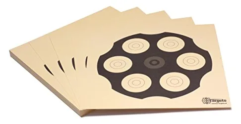 Zielscheiben *Revolver Target* / 26x26 cm/Schießscheibenkarton 200 g/m² (500 Stück), Ansicht 2