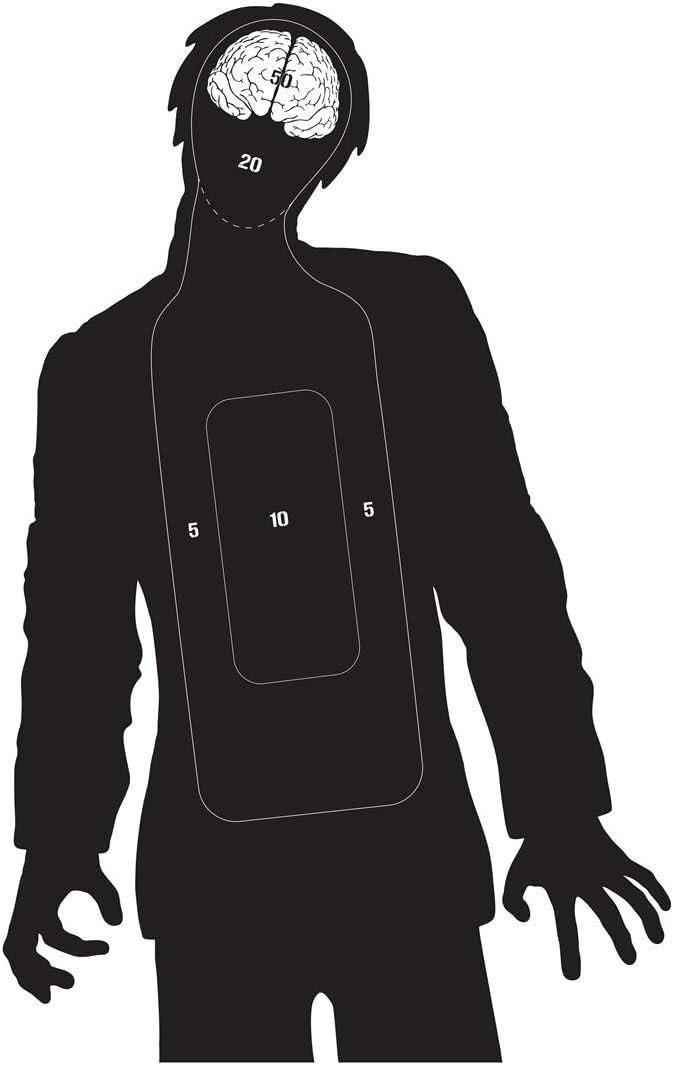 Große Zielscheiben Zombie Silhouette / 53x84 cm/Papier 120g/m² (40 Stück)