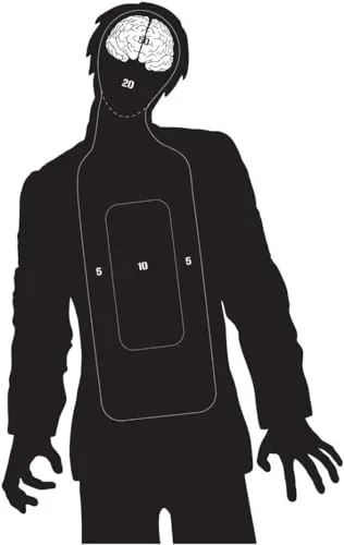 Große Zielscheiben Zombie Silhouette / 53x84 cm/Papier 120g/m² (100 Stück), Ansicht 2