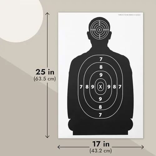 X-Targets Zielscheibe *Silhouette Target* | 43 x 63 cm | Papier 70g/m² | Ideal für Schießausbildungen (20 Stück), Ansicht 4