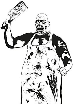 Große Zielscheiben Zombie Butcher / Riesige 53x84 cm/Papier 120g/m² von X-Targets