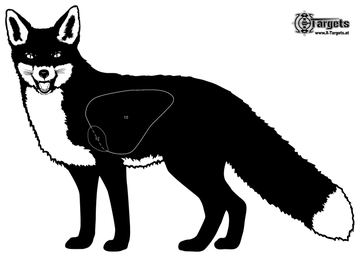 X-Targets Lebensgroße Zielscheiben Fuchs / 50x70 cm/Papier 120g/m² (40 Stück) von X-Targets