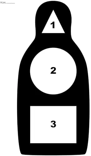 X-Targets Zielscheibe *PIN Target* | 52,5 x 82 cm | Papier 120g/m² | Ideal für die Schießausbildung, Ansicht 2