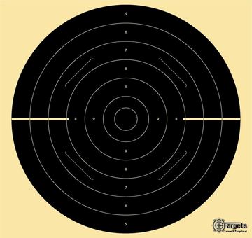 Große *Duel Target XLS* / 55x52 cm/geschlitzt/Schießscheibenkarton 200 g/m² (20 Stück) von X-Targets