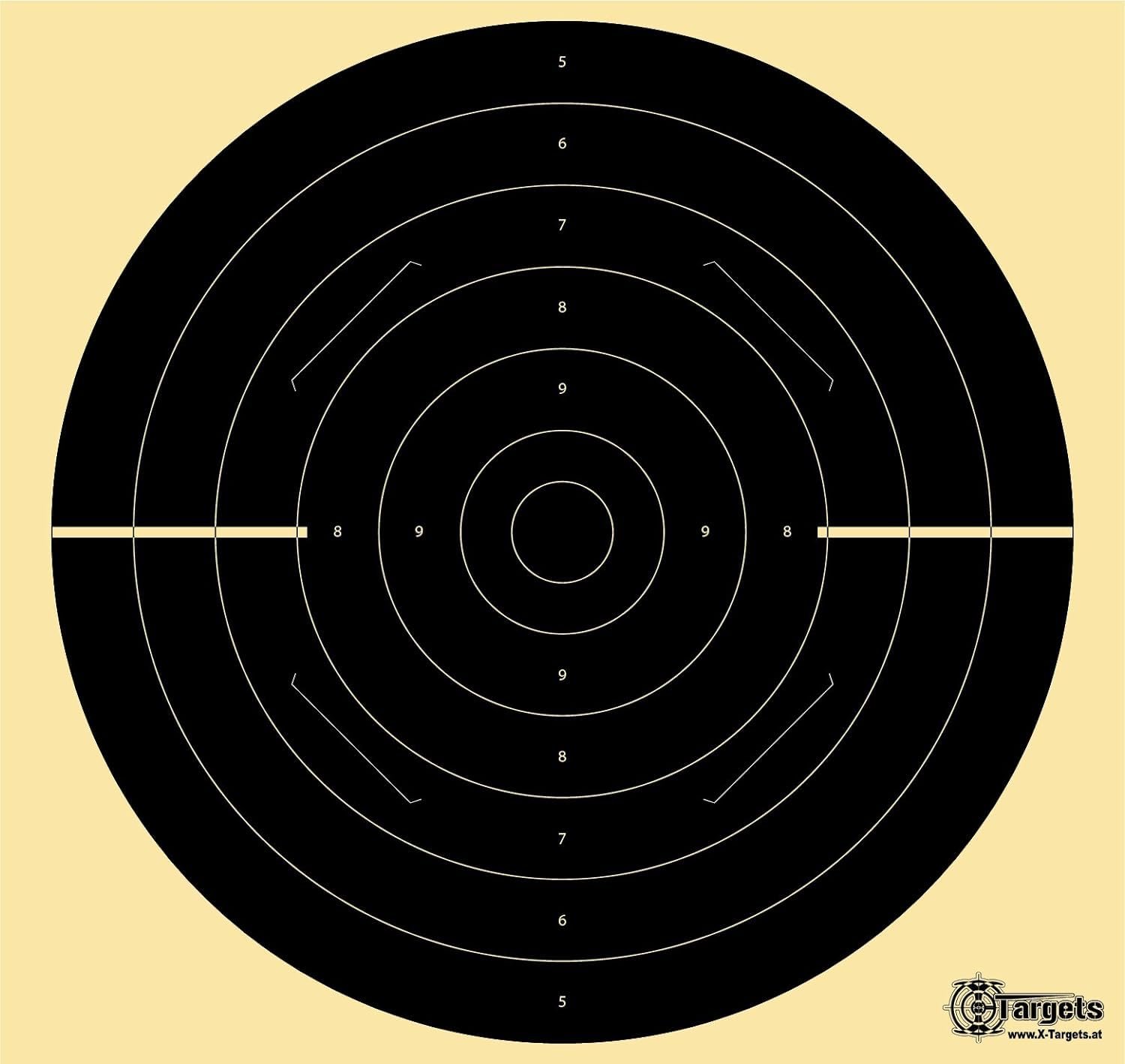 Große *Duel Target XLS* / 55x52 cm/geschlitzt/Schießscheibenkarton 200 g/m² (100 Stück)