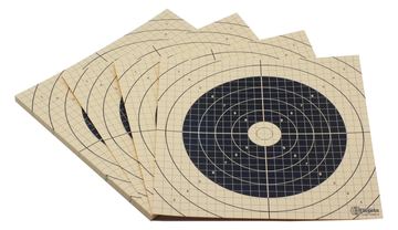 Zielscheiben *ASL Target* | 26x26 cm | Schießscheibenkarton 200g/m² | Ideal zum Einschießen | 1cm Raster mit Präzisionsspiegel kombiniert von X-Targets
