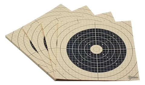 Zielscheiben *ASL Target* | 26x26 cm | Schießscheibenkarton 200g/m² | Ideal zum Einschießen | 1cm Raster mit Präzisionsspiegel kombiniert (50 Stück), Ansicht 2