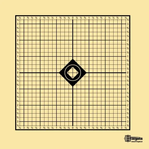 Zielscheiben *MOA Target* | 26x26 cm | Schießscheibenkarton 200g/m² | Ideal zum Einschießen | 1/4 MOA auf 100m (100 Stück), Ansicht 3