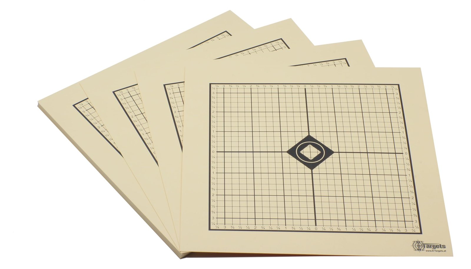 Zielscheiben *MOA Target* | 26x26 cm | Schießscheibenkarton 200g/m² | Ideal zum Einschießen | 1/4 MOA auf 100m (500 Stück)