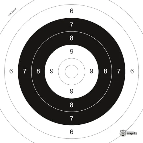 Zielscheiben *P25 Target* | 26x26 cm | Karton 250g/m² | Ideal für Präzision und Mehrdistanz schießen (50 Stück), Ansicht 3