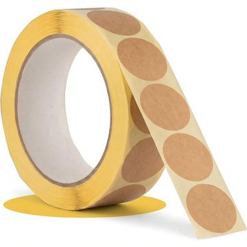 X-Targets 1000 Kraftpapier Etiketten Rund 30mm | Braune Etiketten zum Beschriften | Selbstklebende Aufkleber permanent haftend