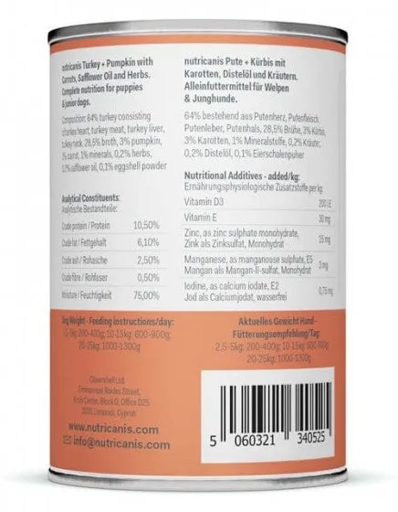 Nutricanis Welpenfutter Pute + Kürbis, Ansicht 2