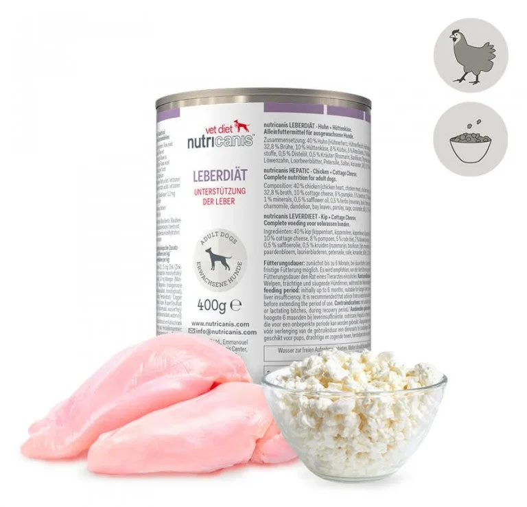 Nutricanis Leberdiät Huhn + Hüttenkäse, Unterstützung der Leber, Ansicht 2