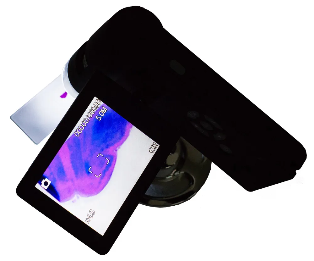Levenhuk DTX 500 - Digitales Mikroskop - Schwarz - LCD - 7,62 cm (3") - MicroSD (TransFlash) - 500x, Ansicht 3