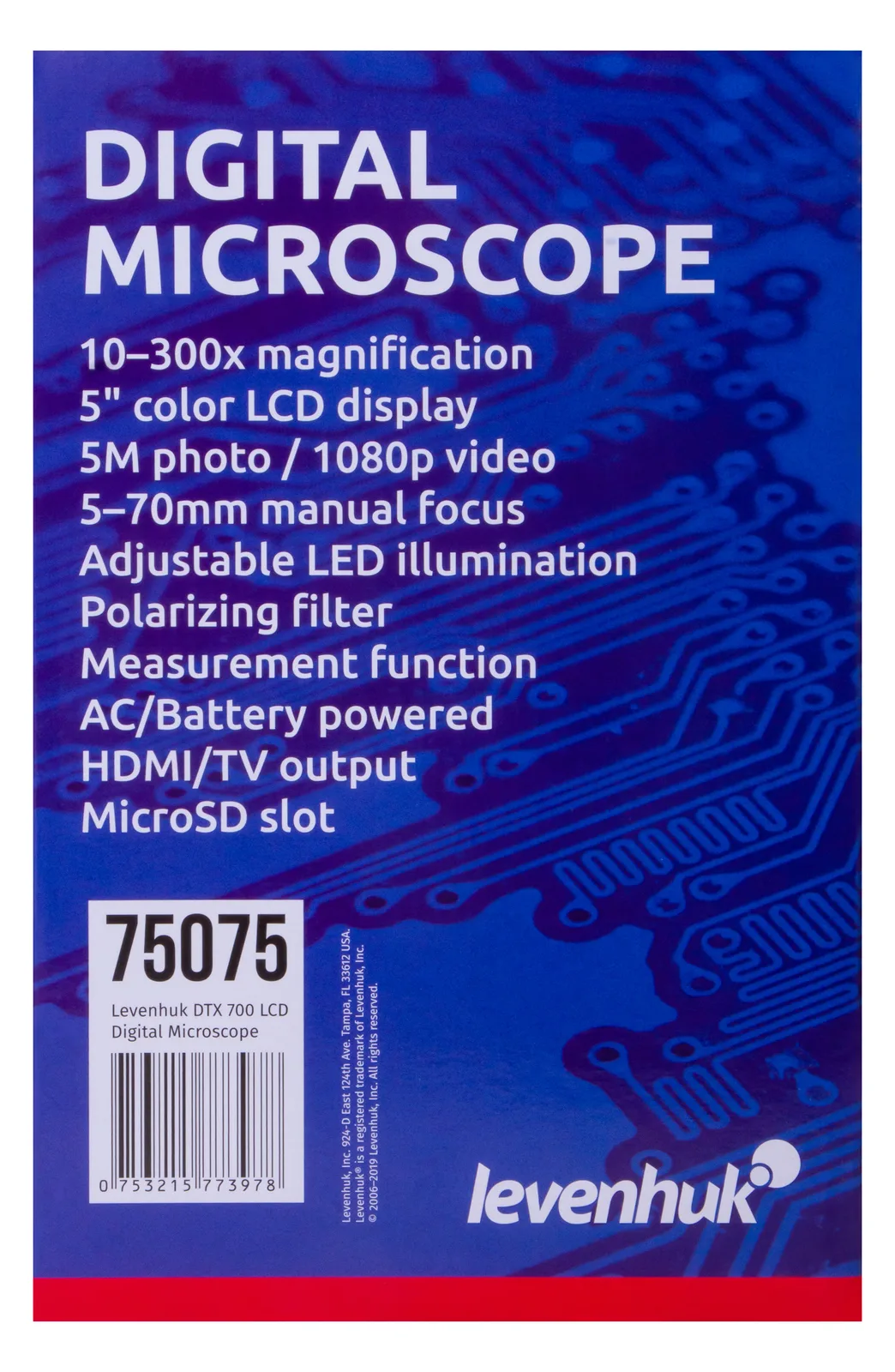 Levenhuk DTX 700 LCD - Digitales Mikroskop - Schwarz - Weiß - Kunststoff - LCD - 12,7 cm (5") - MicroSD (TransFlash), Ansicht 4