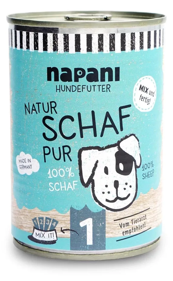 napani Dosenfutter für Hunde, Schaf pur, Ansicht 4